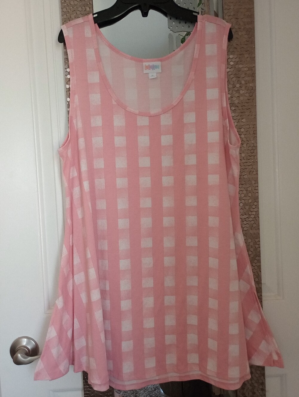 LuLaRoe Pink Gingham Tank